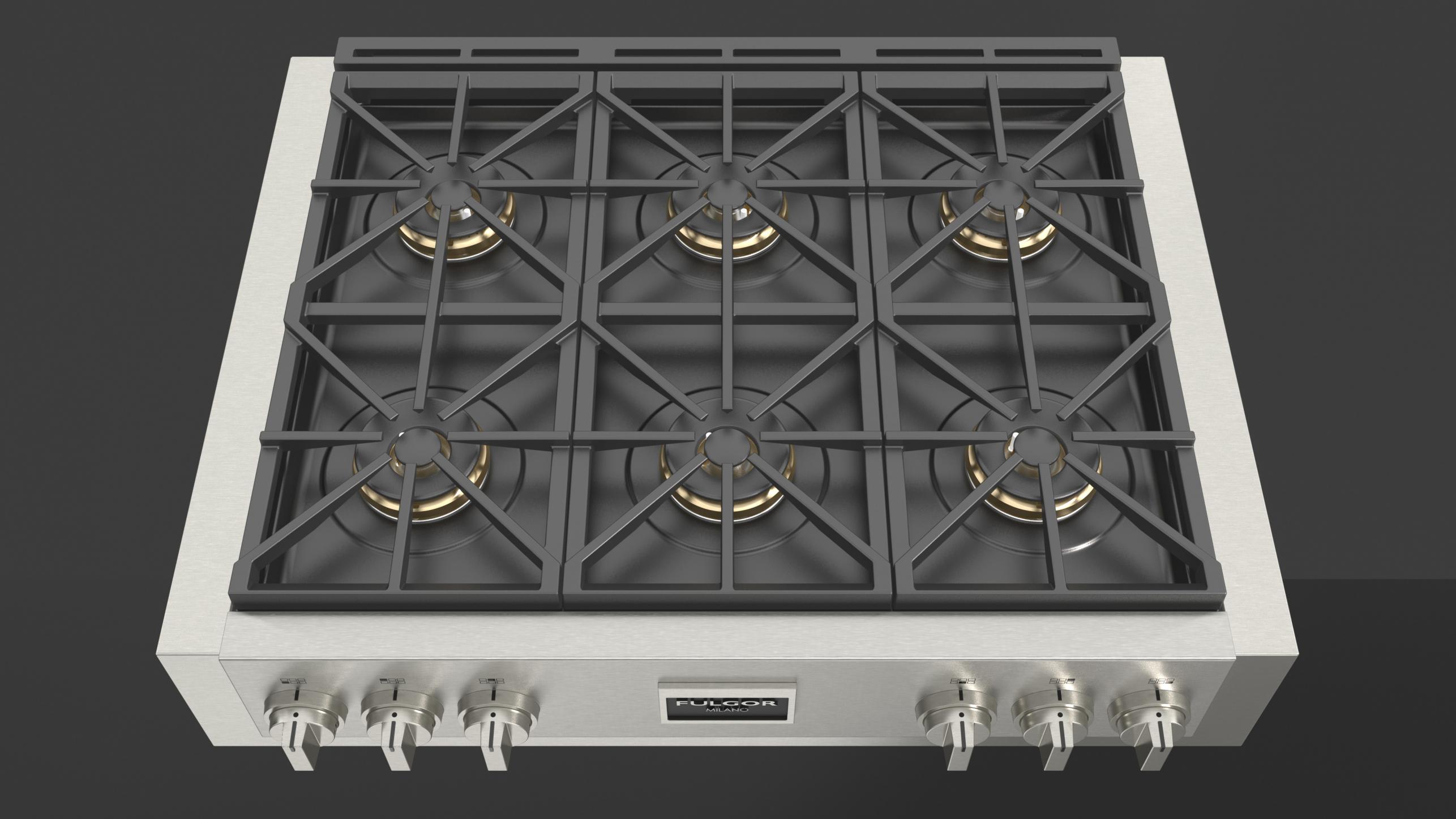 36" PROFESSIONAL RANGE TOP Fulgor Milano